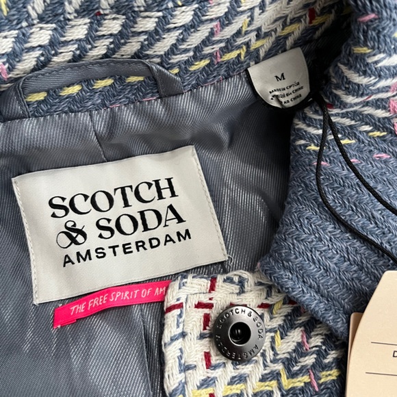 NWT - Scotch & Soda Women’s Lightweight Checked Woven Jacket - Size M - Picture 14 of 16